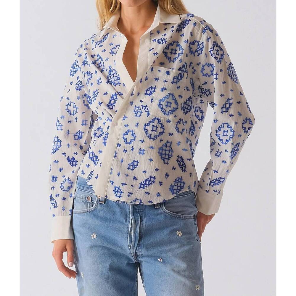 NEW CISSA relaxed daily shirt in yves handstitch
